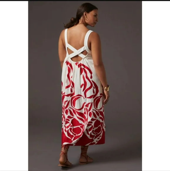 Anthropologie Front Cut Out Maxi Dress Size XL Nwt - Picture 2 of 14